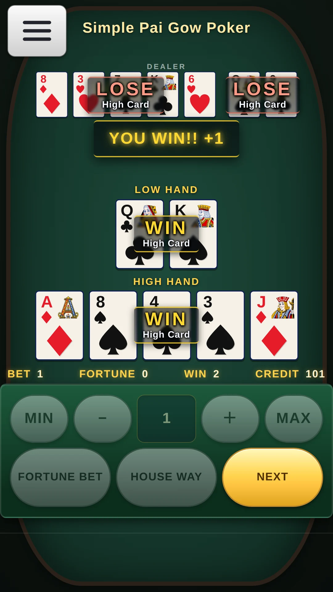 Simple Pai Gow Poker : Face Up screenshot